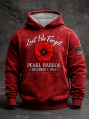 Men's Lest We Forget Pearl Harbor December 7,1941 Standard Fit Hoodie
