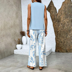 💖Last Day Hot Sale 50% OFF🌺Women’s Trendy Print 2 Piece Outfits Sleeveless Top & Pants