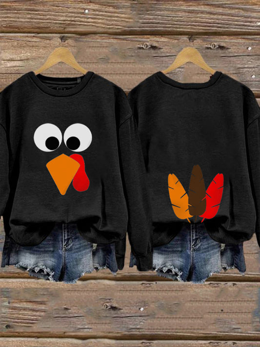 Women's Thanksgiving Funny Turkey Sweatshirt