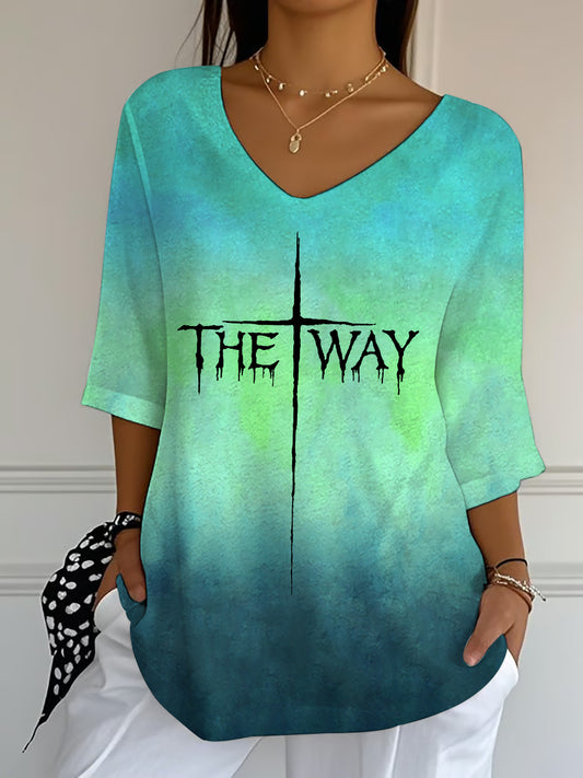 Women's The Way Cross Half-Sleeve T-Shirt