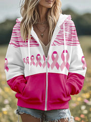 Women's breast cancer pink ribbon coats
