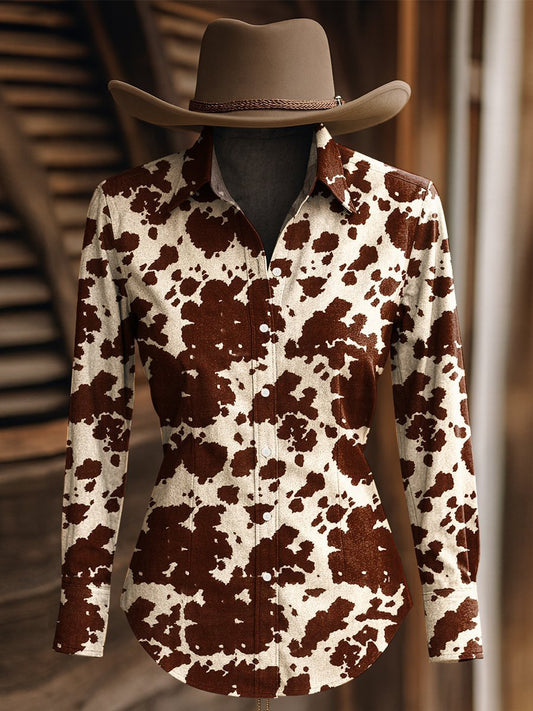 Women's Retro Western Graphic Printed Shirt