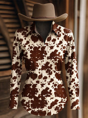 Women's Retro Western Graphic Printed Shirt