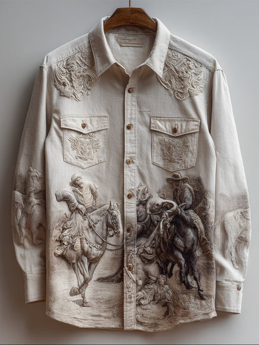 Men's Retro Western Cowboy Style Shirt