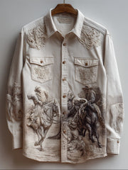 Men's Retro Western Cowboy Style Shirt