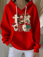 Women's Christmas Print Casual Hoodie