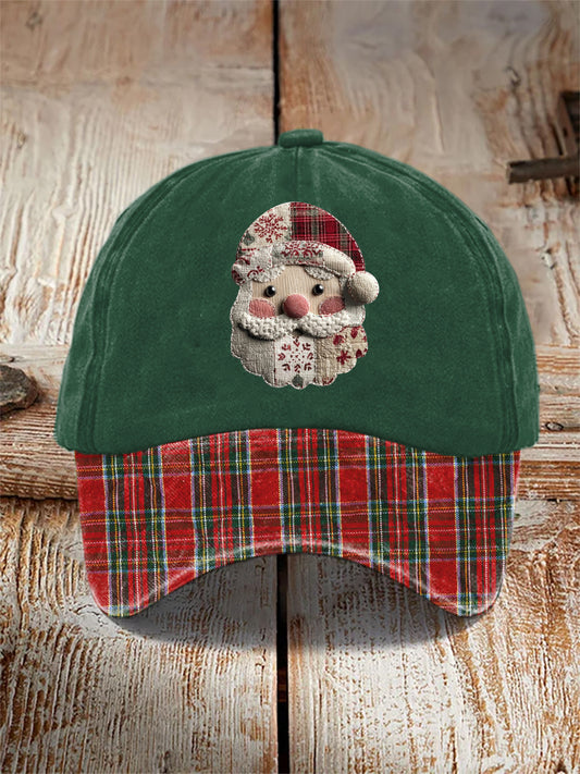 Plaid Santa Claus gender-neutral hats