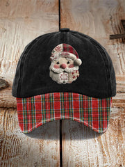 Plaid Santa Claus gender-neutral hats