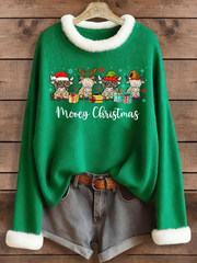 Women's  Santa Claus Printed Tops