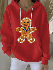 Women's Christmas Print Casual Hoodie