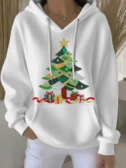 Women's Christmas Print Casual Hoodie