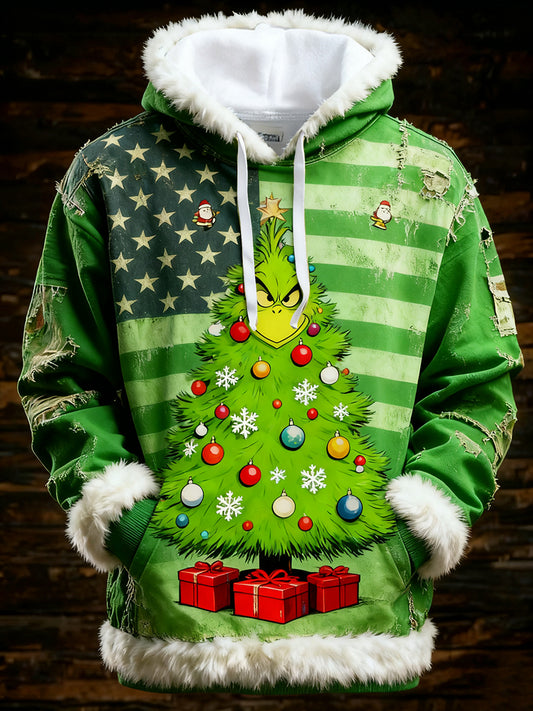 Men's Christmas Print Casual Hoodie