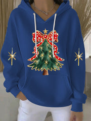 Women's Christmas Print Casual Hoodie