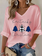 Women's Christmas Waffle T-shirt