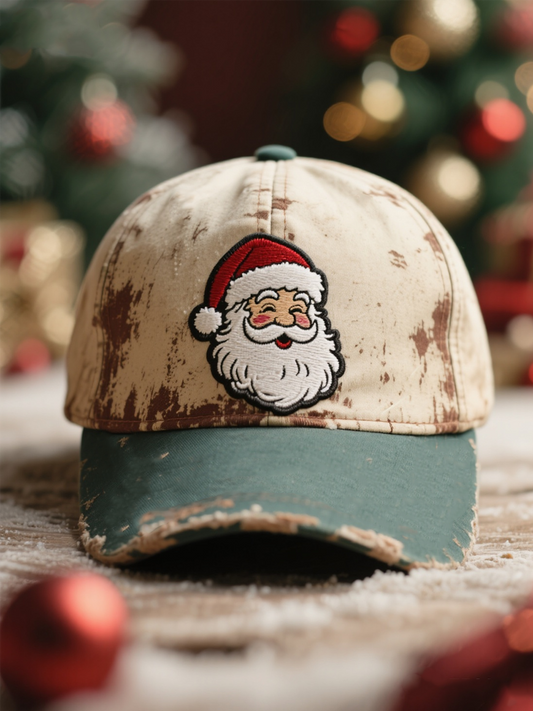 Unisex Santa Claus Print Hat