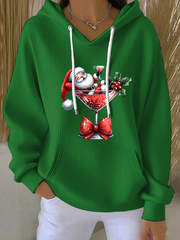 Women's Santa Claus Print Hoodie