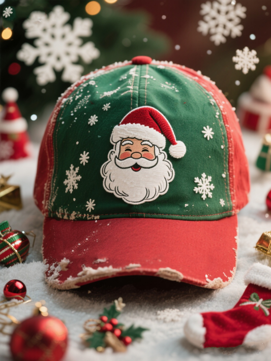 Unisex Santa Claus Print Hat