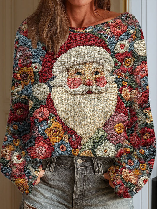 Women's Santa Round Neck Imitation Sweater
