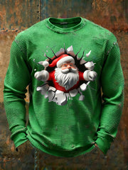 Men's Christmas Waffle Casual T-shirt