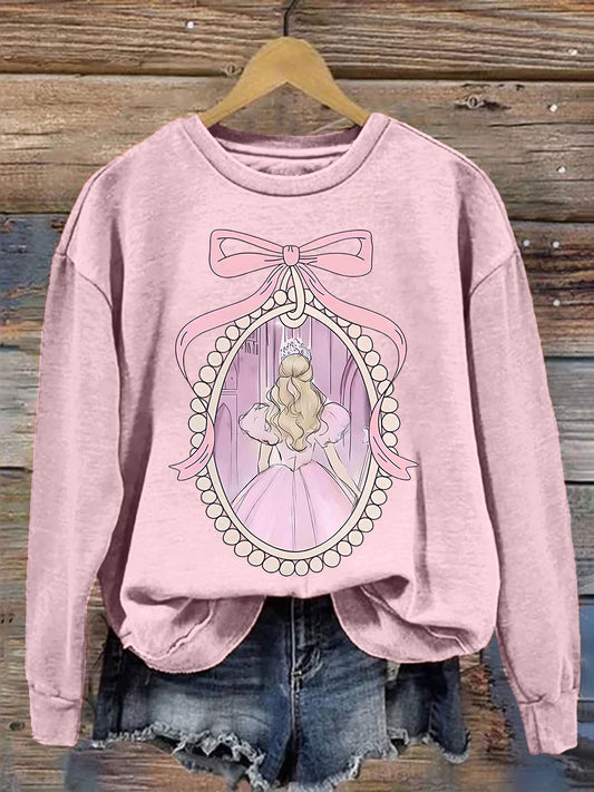 Women's Movie Inspired Pink & Green Print Sweatshirt