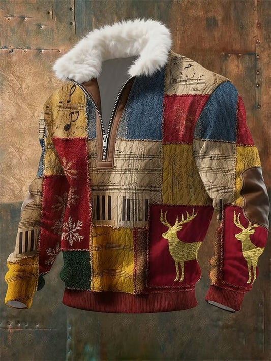 Men's Vintage Western Printed Casual Sweatshirt