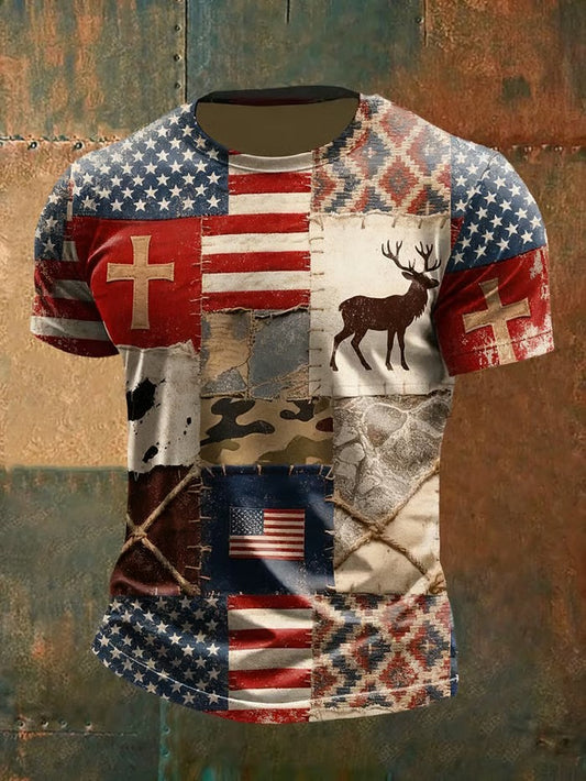 Men's Vintage Western Printed T-shirt