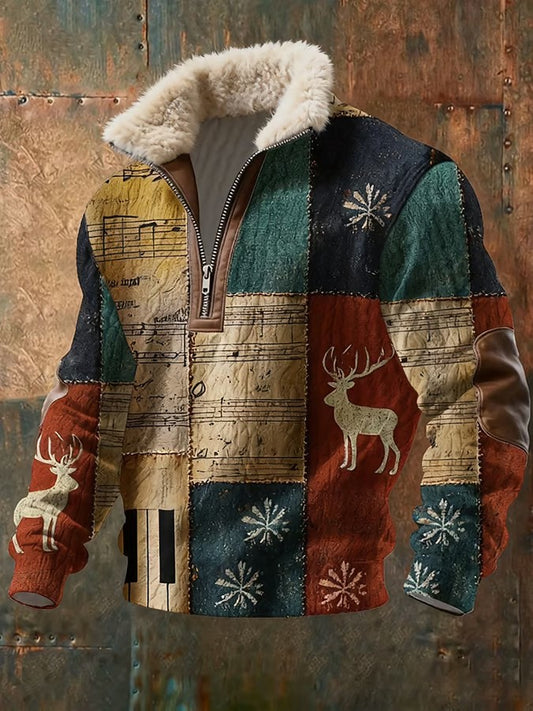 Men's Vintage Western Printed Casual Sweatshirt