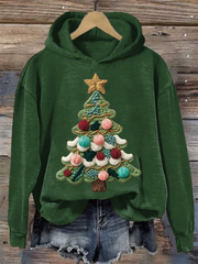 Women's Christmas tree print Regular Sweatshirt
