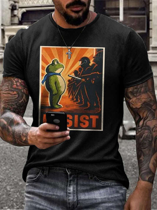 Men's FDT Frog Against The Machine Printed T-shirt