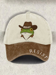 Unisex Resort FDT Polish Frog Print Cap