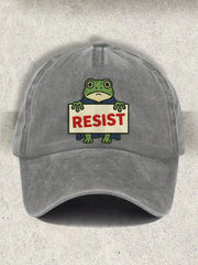 Unisex Resort FDT Polish Frog Print Cap