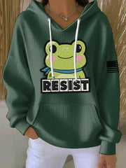 Women's FDT Polish Frog Print Hoodie