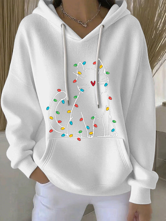 Women's Christmas Print Casual Hoodie