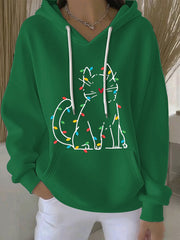 Women's Christmas Print Casual Hoodie