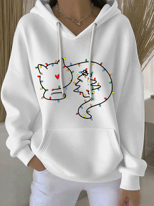 Women's Christmas Print Casual Hoodie