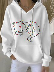 Women's Christmas Print Casual Hoodie