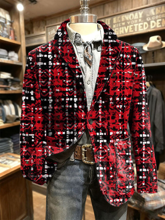 Men's Christmas Art Printed Jacket