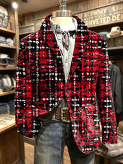 Men's Christmas Art Printed Jacket
