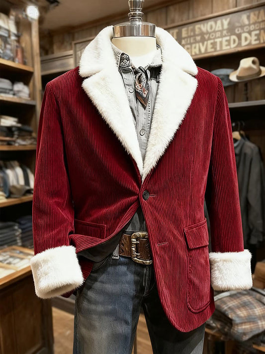 Men's Christmas Solid Color Jacket