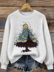 Women's Christmas Tree Print Casual Top