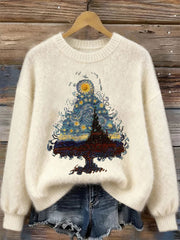 Women's Christmas Tree Print Casual Top