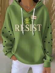 Women's Cute Portland Frog Printed Hoodie
