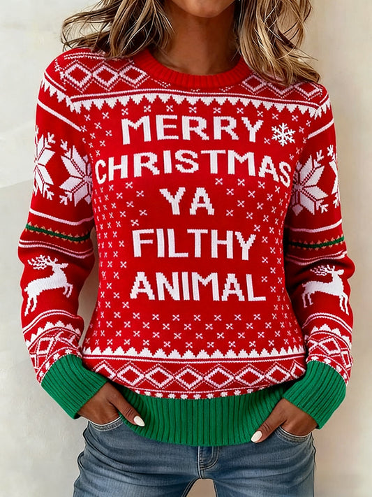 Women's Christmas Casual Knitted Sweater