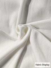 Women's Christmas Cute Sleeping Cat Stars Art V-Neck Ribbed Top