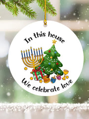 Christmas Hanukkah Menorah Decoration