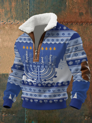 Men's Hanukkah Menorah Printed Tops