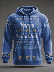 Unisex Happy Hanukkah Printed Hoodie