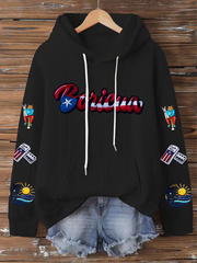 Women's Puerto Rico Print Casual Sweatshirt
