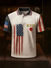 Men's Red Friday Veteran Print Casual Top