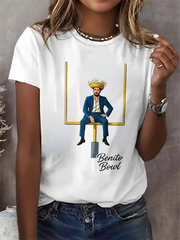 Women's Bunny Football Music Lover T-shirt